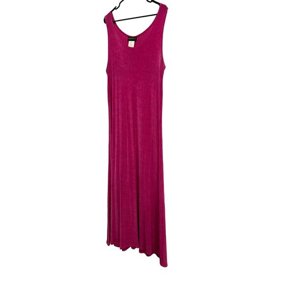 LInda Lundstrom Sleeveless Magenta A-Line Maxi Dress Stretchy Sz XL - Picture 3 of 7